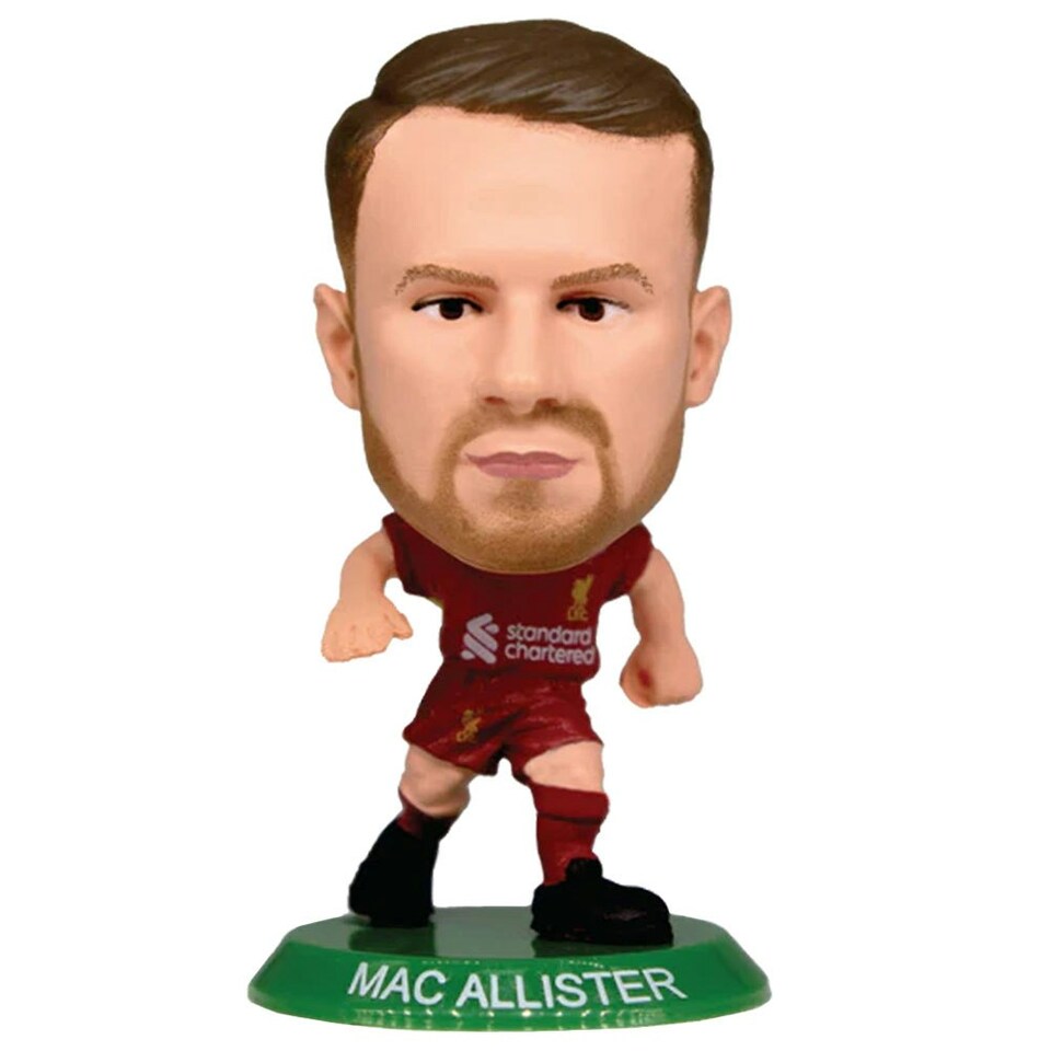 image 1 of Liverpool FC 2025 Alexis Mac Allister SoccerStarz Football Figurine - Red/Green/Gold - One Size
