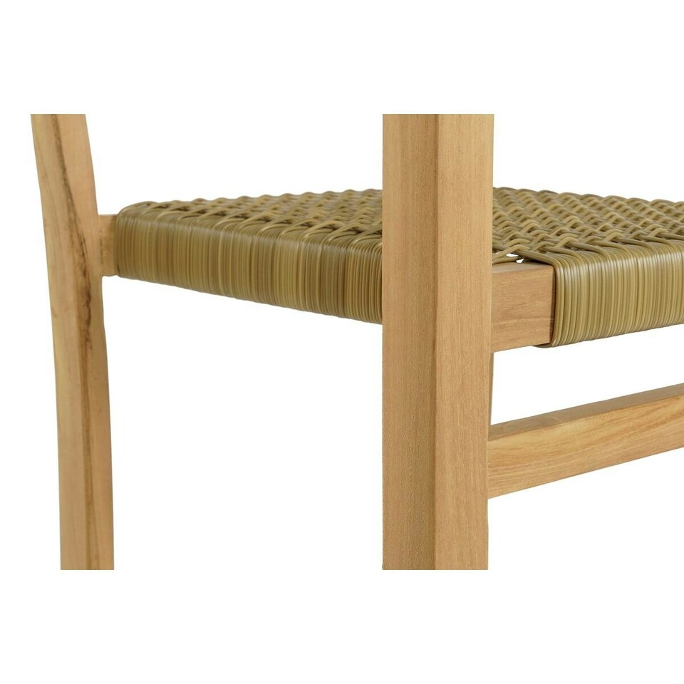 image 1 of Table set with 4 chairs DKD Home Decor 100 x 100 x 75 cm Brown