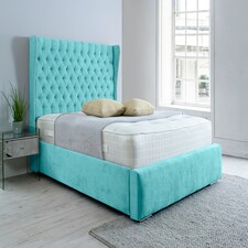 Salva Plush Double Bed Frame - Teal