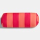 image 3 of OHS Stripe Garden Bolster Cushion Outdoor Filled Pillow Back Neck Support | Multi | Orange/Pink