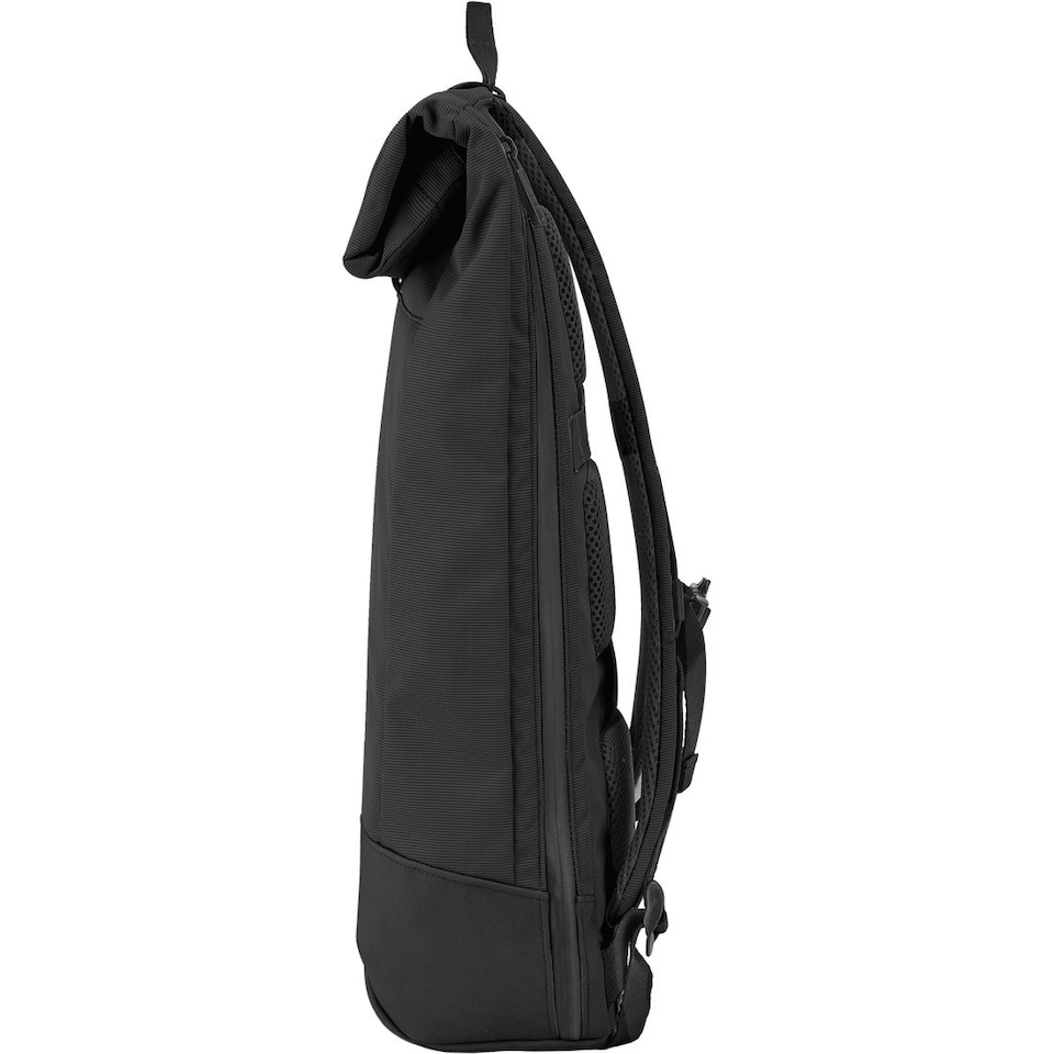 image 1 of Moleskine Metro Roll Top Backpack - Solid Black - One Size