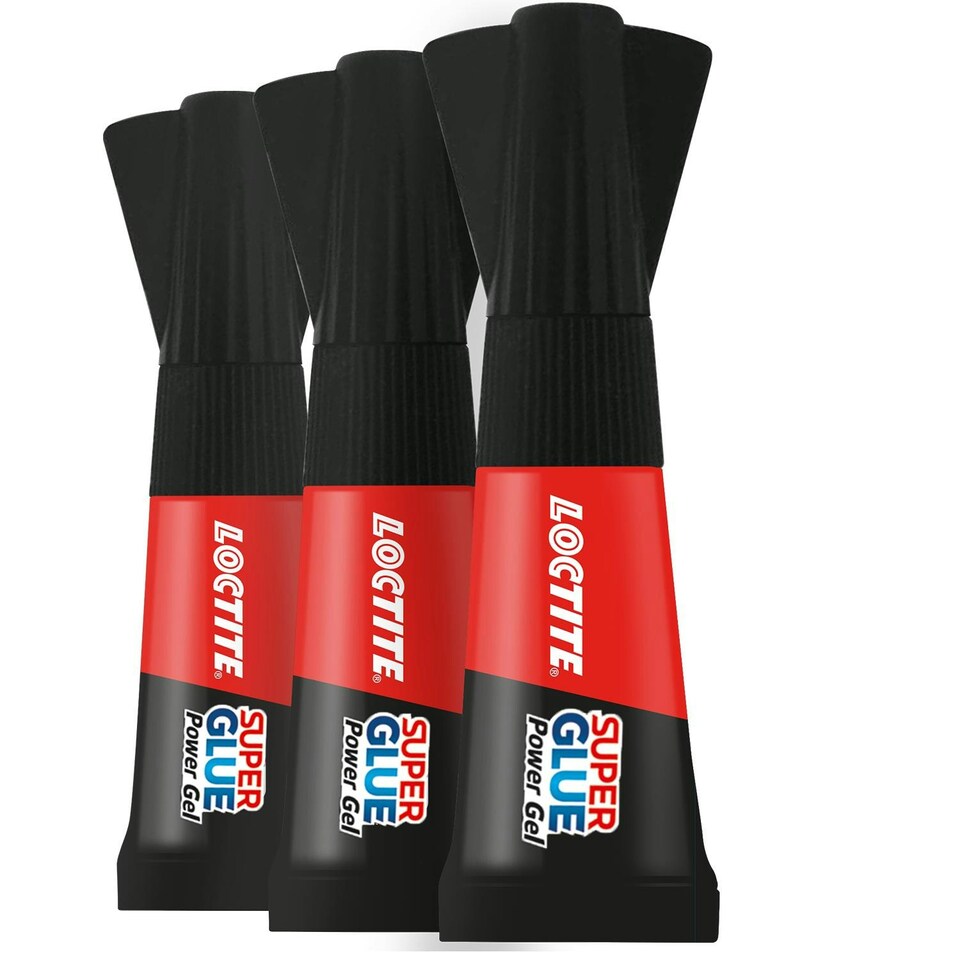 image 1 of Loctite Mini Trio Super Glue Gel for High-Quality Repair for All Materials, 9x1g