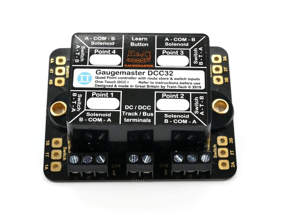 image 1 of Gaugemaster DCC Point Motor Decoder w/CDU 4 Way (Twin Pack)