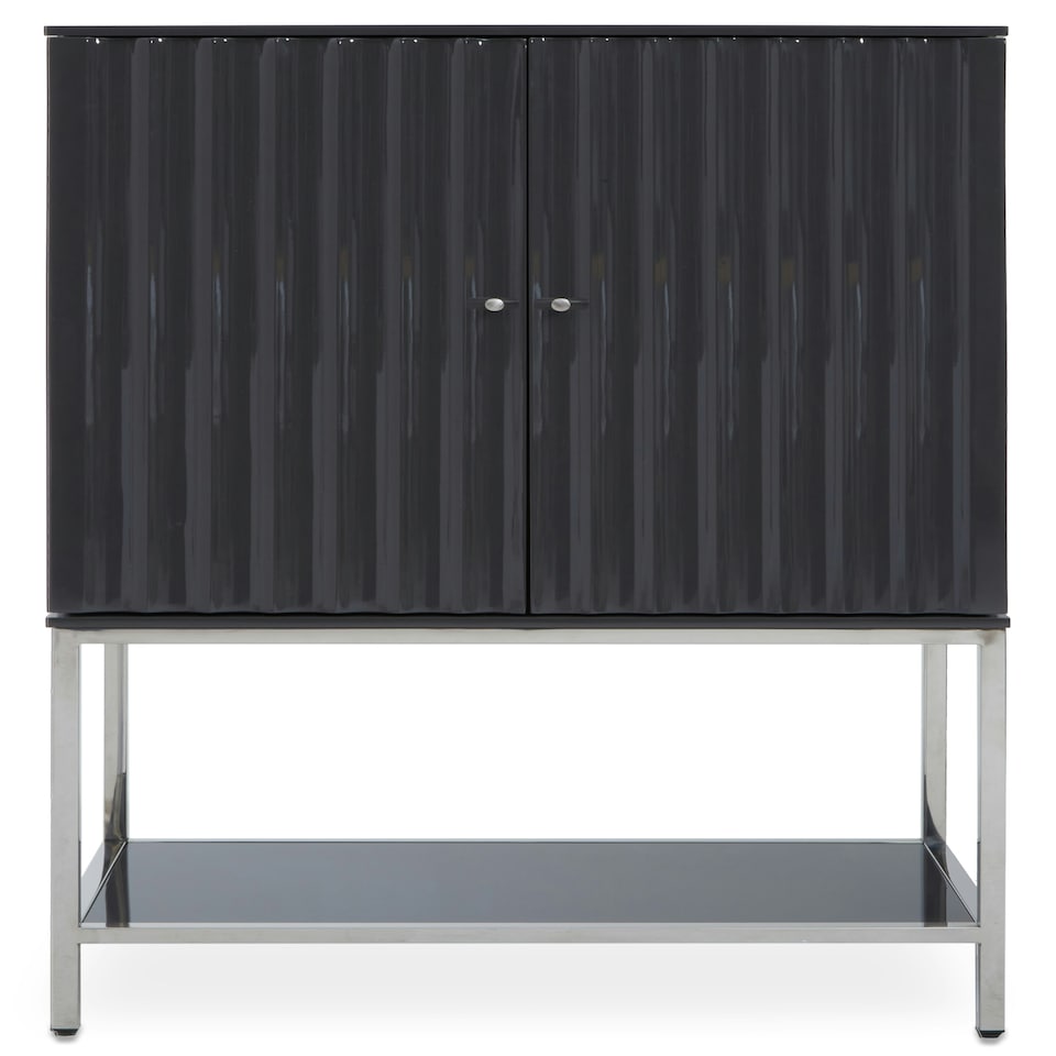 image 1 of Interiors by Premier Grey Hi Gloss Cabinet Grey