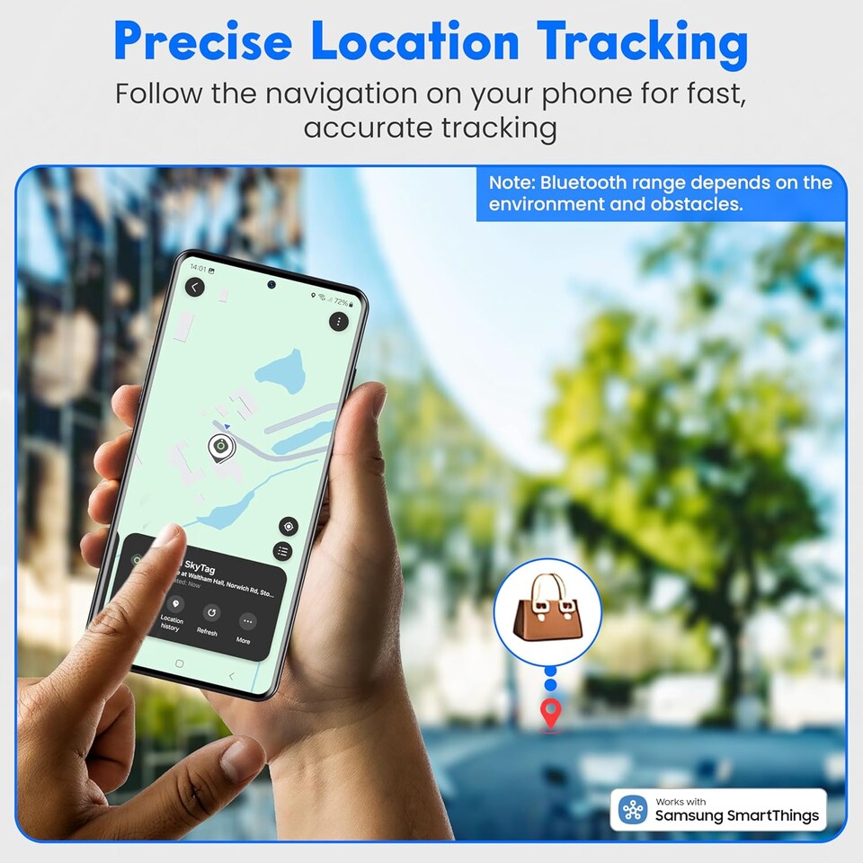 image 1 of Card Tracker (Samsung Only) for Wallets Compatible with Samsung SmartThings App