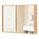 image 9 of COSTWAY Bathroom Wall Cabinet Double Door Medicine Storage Brown