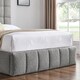 image 5 of 5ft King Size Grey,Ottoman Lift Up Storage Tall Headend Boucle Soft Fabric Upholstered Bed Frame