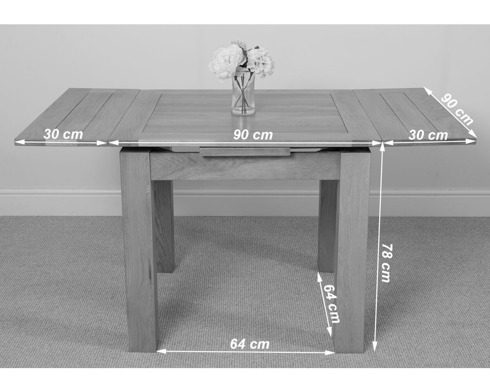 image 1 of Richmond 90-150cm Square Oak Extending Dining Table and 6 Harvard Chairs | Brown | Brown