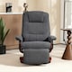 image 5 of HOMCOM Manual Recliner Swivel Reclining Chair with Footrest Armrests Grey Grey