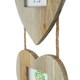 image 4 of Nicola Spring Rustic Hearts Hanging 3 Photo Frame - 4 x 4" - Natural