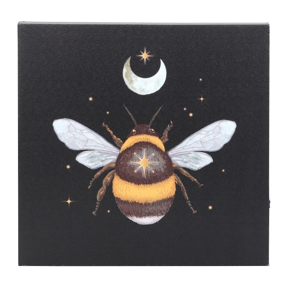 image 1 of Something Different Forest Bee Light Up Canvas - Black/Yellow - One Size