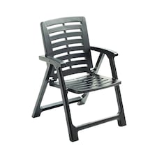 Outdoor Folding Garden Chairs with Arms | Black | 1