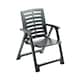 image 1 of Outdoor Folding Garden Chairs with Arms | Black | 1
