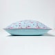 image 3 of Homescapes Cotton Birds and Flower Cushion Cover - 60 x 60 cm | Blue | Blue | 60 x 60 cm
