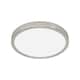 image 2 of EGLO Fueva 6 Silver Steel & Plastic LED CCT Technology Flush Ceiling Light | Silver | Satin Nickel