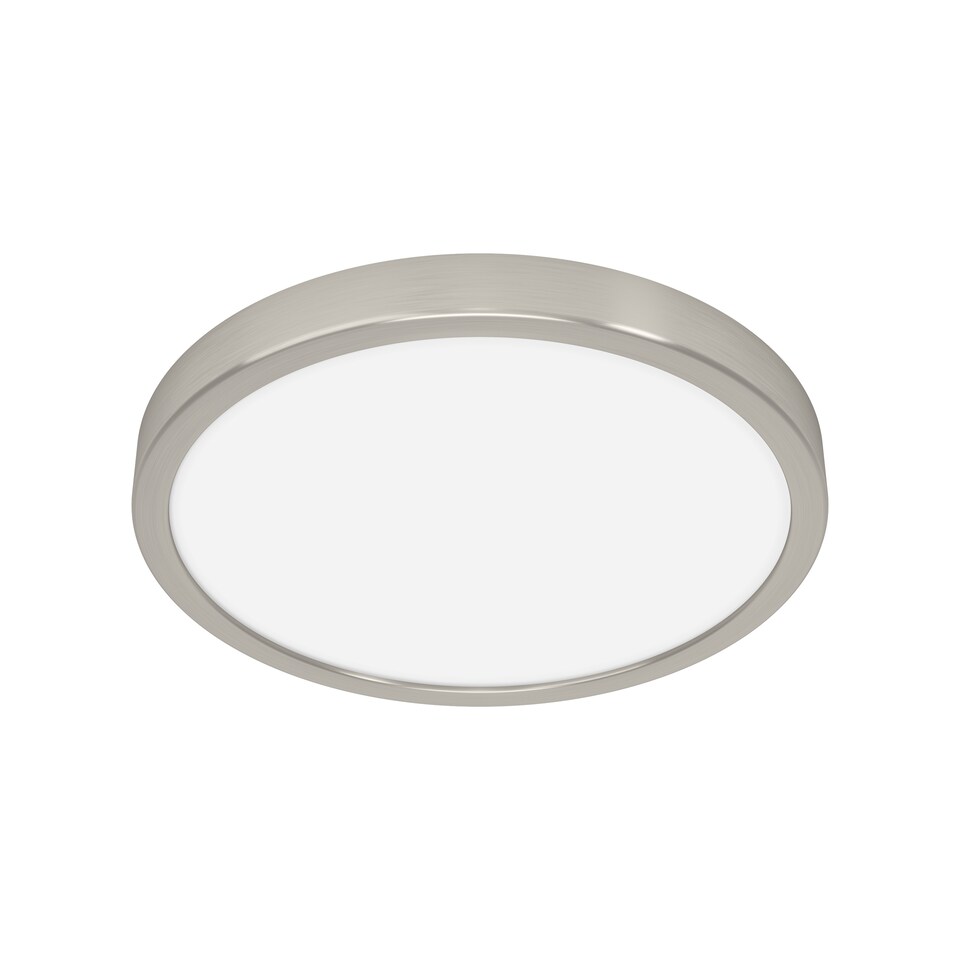 image 1 of EGLO Fueva 6 Silver Steel & Plastic LED CCT Technology Flush Ceiling Light | Silver | Satin Nickel