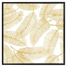 Golden leaves (Picture Frame) Black | S