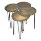 image 1 of Versatile Design Set Of 4 Coffee Tables, Stunning Modern Coffee Tables, Antique Brass Finish Coffee Tables Gold