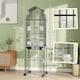 image 8 of PawHut Bird Cage Budgie Cage with Stand Slide Tray Handle for Finch Canary 43 x 32.5 x 163cm Black