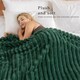 image 2 of Ribbed Jacquard Fleece Bed Blanket Throw 150x200cm