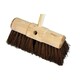 image 1 of Hill Brush Industrial Stiff PVC Handle Yard Broom - Brown - 330mm
