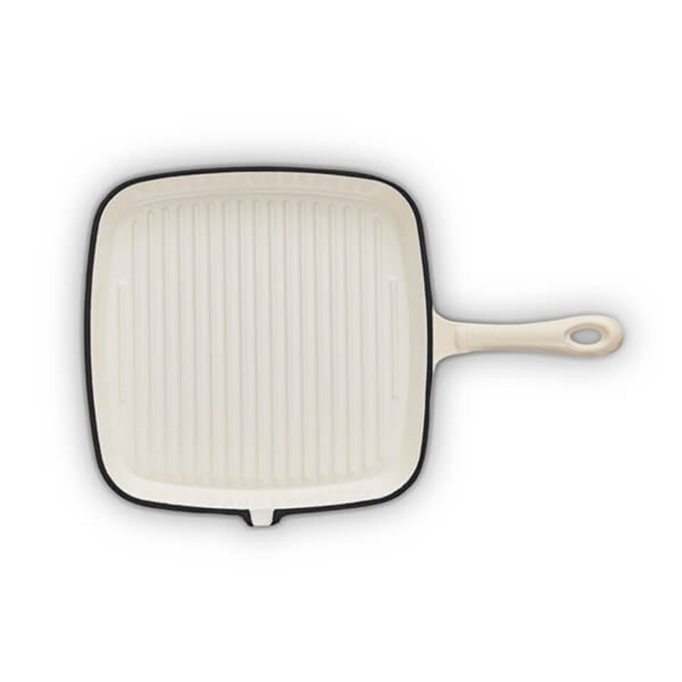 image 1 of Barbary & Oak 23cm Cast Iron Grill Pan Camembert Cream