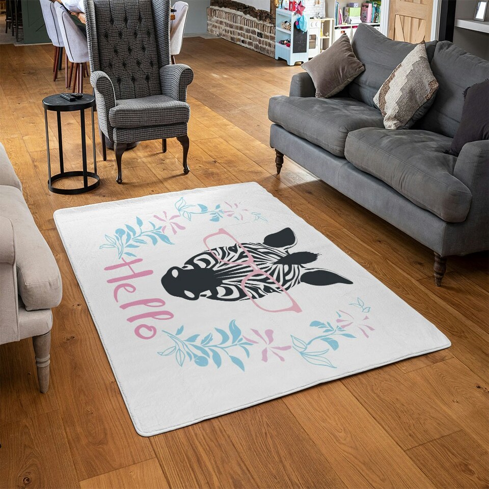 image 1 of Hello Zebra (Rug) Multi | Medium: 80x150cm
