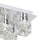 image 2 of ValueLights Ritz Ice Cube Polished Silver Semi-Flush Light and G9 Capsule LED 2.6W Warm White 3000K Bulb
