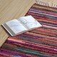 image 2 of SHANTI Shabby Chic Rag Rug Flat Weave Design - L240 x W360 - Multicolour Multi