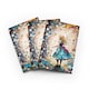 image 1 of Alice Down the Rabbit Hole Greeting Card Any Occasion Set of 3 Blank Inside