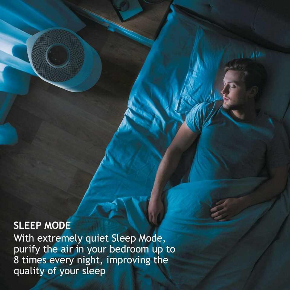 image 1 of Hoover 300 Air Purifier with Fast Acting H-TRIFILTER Bluetooth-Enabled White