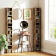 image 7 of HOMCOM 204 CD Storage Tower Tall Bookcase Bookshelf with Cubes Rustic Brown