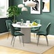image 2 of HOMCOM Modern Style Kitchen Chairs Set of 4 with Flannel Upholstered