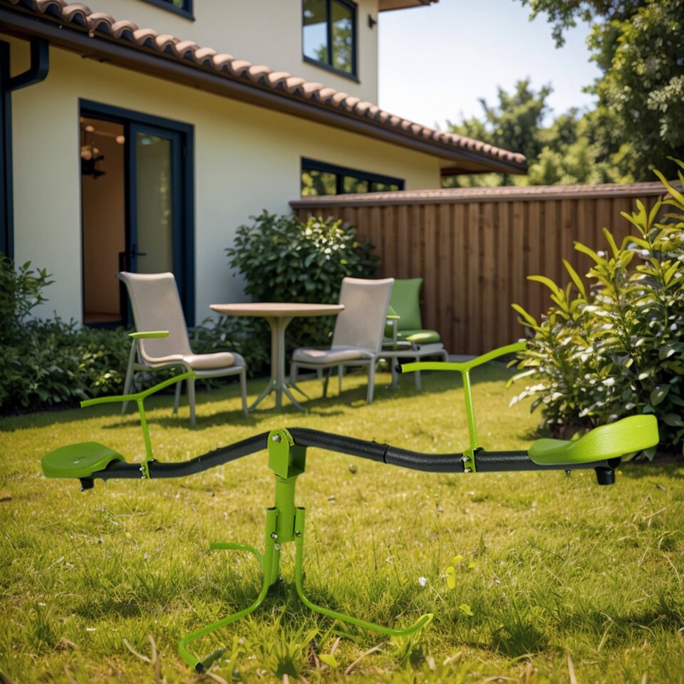 image 1 of Gr8 Garden Rotating 360 Degree Seesaw Spin See Saw Childrens Kids Toddler Garden Play Toy