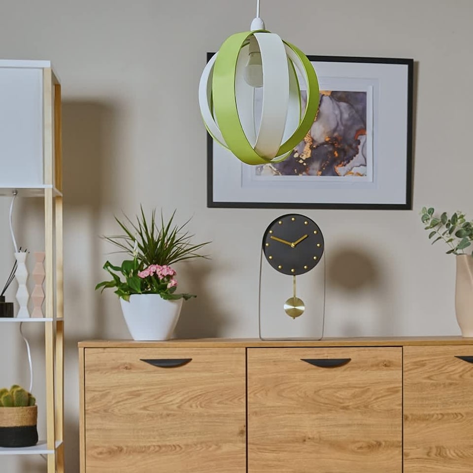 image 1 of ValueLights J90 Green Ceiling Pendant Shade & Bulb | Green