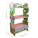 image 3 of Teamson Kids Magic Garden Kids Wooden 3-Tier Bookshelf with Storage Drawer