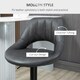 image 6 of HOMCOM Barstools Set of 2 Adjustable Swivel Height Gas Lift PU Leather Chairs