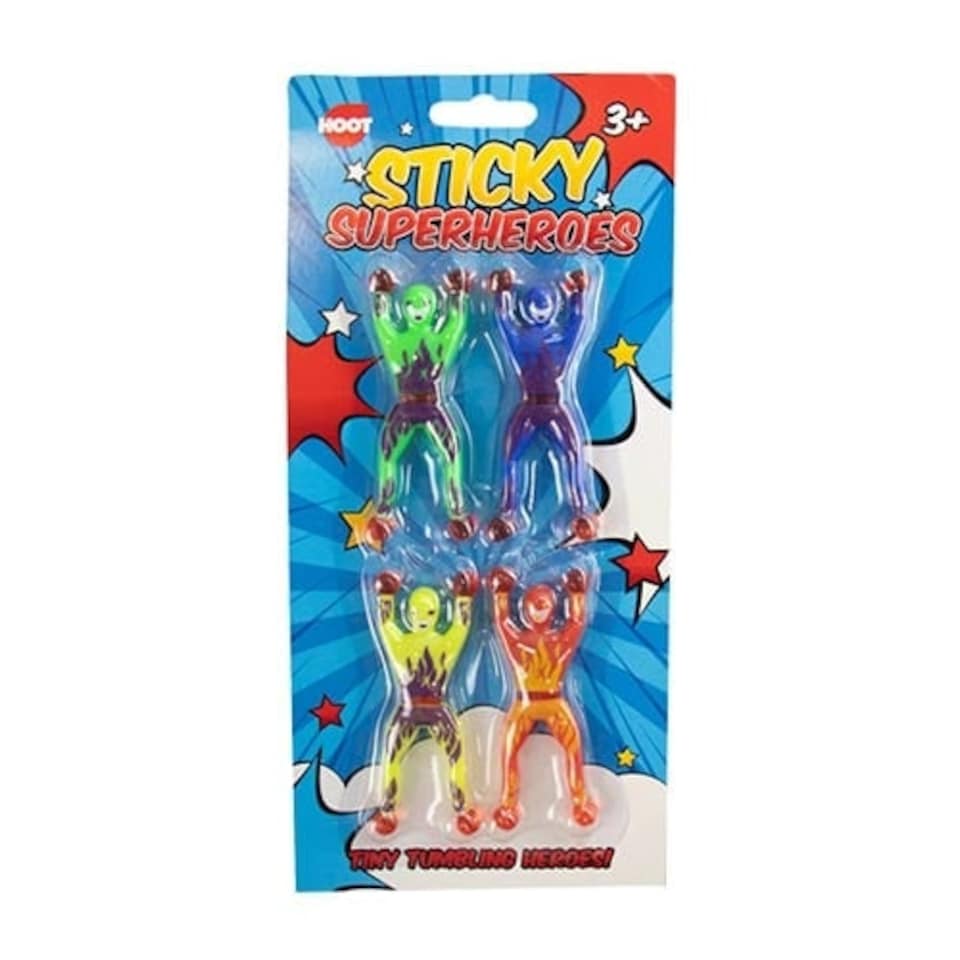 Sticky Superheroes Toys - Pack of 4