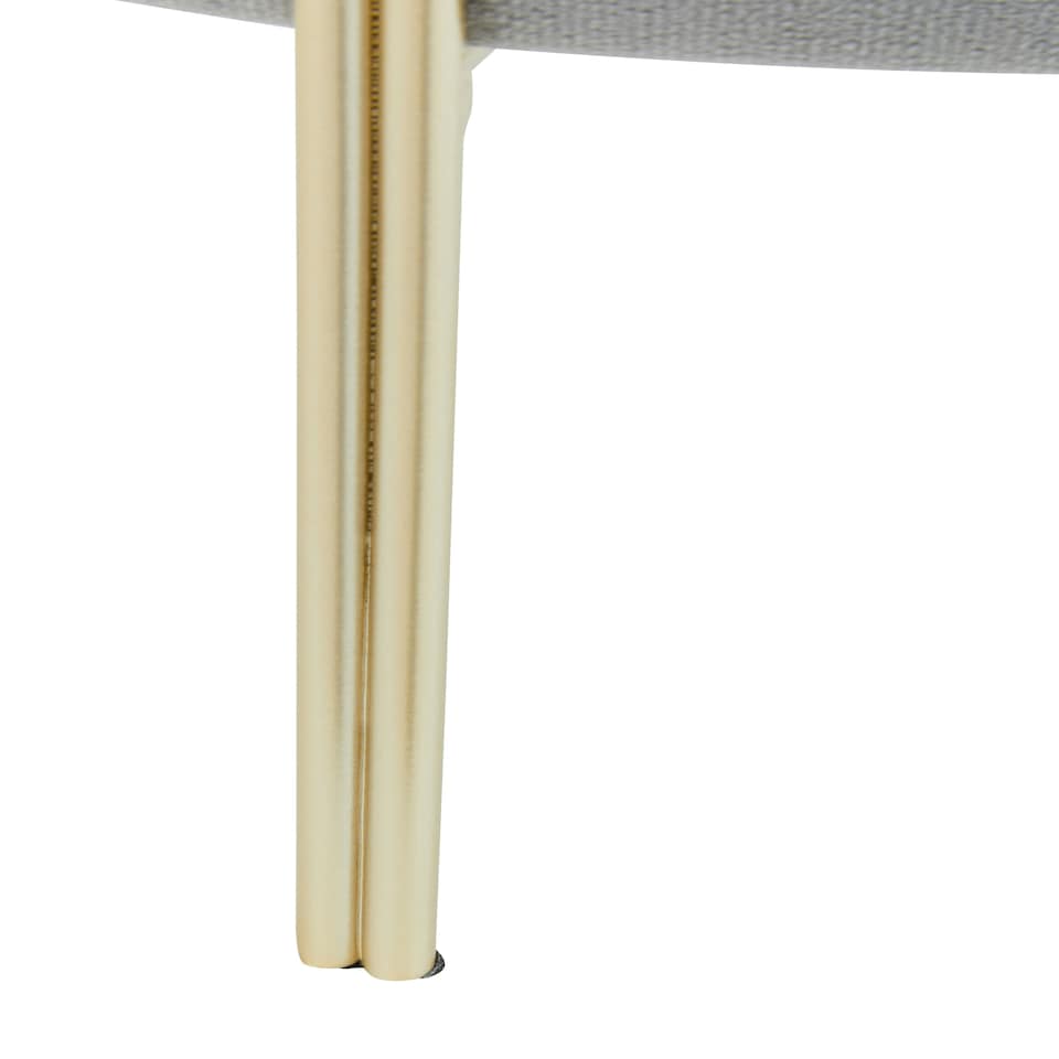 image 1 of Interiors by Premier Hayes Round Grey Velvet Stool