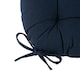image 4 of Harbour Housewares Round Garden Chair Seat Cushions - Navy - Pack of 4 Blue