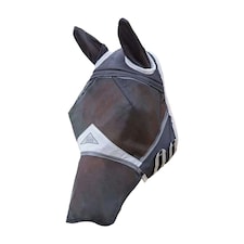 Shires Fine Mesh Horse Fly Mask With Ears & Nose - Black - Small Pony