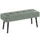 image 1 of HOMCOM End of Bed Bench w/ Thick Padding and Steel Legs for Entryway, Green