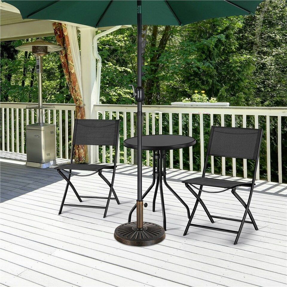image 1 of Yaheetech 46 cm Outdoor Patio Heavy Duty Market Umbrella Base Stand Bronze