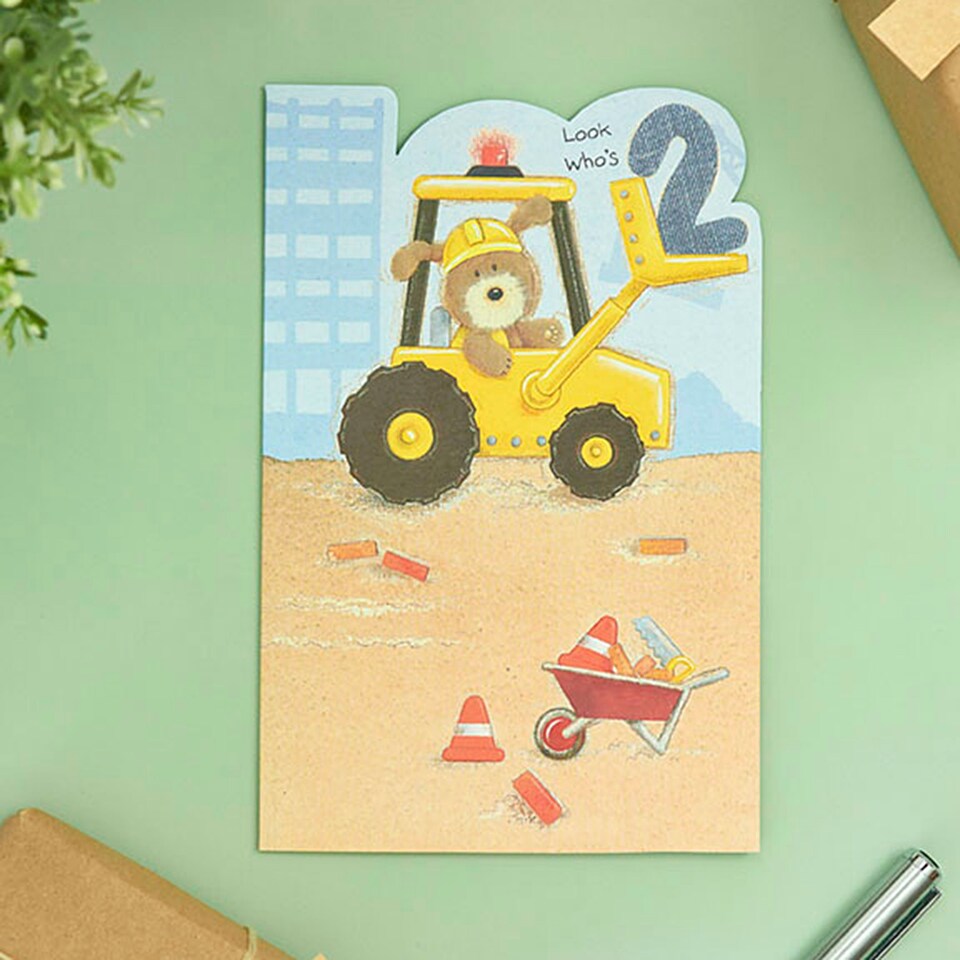 image 1 of 2nd Boy Birthday Card - Woof
