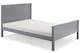 image 6 of 4ft6 Double Grey,wood,wooden high foot end,solid panel bed frame.Shaker style