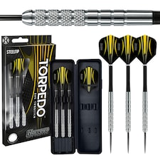 Harrows Torpedo Tunsten Darts - 22gm - Silver/Black/Yellow - Nodor - DATT22