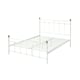 image 6 of Bayford Traditional Vintage Style White Metal Bed Frame (King) | White | White | King