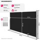 image 6 of Garden Privacy Screen with retractable side awning and aluminium casing Black | 200 x 300 cm