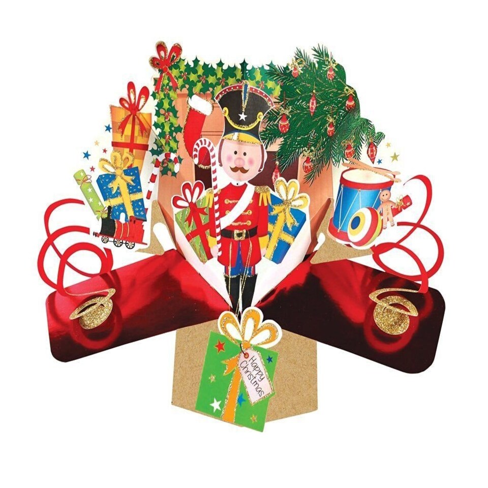 image 1 of Happy Christmas / Nutcracker Open Christmas Pop Up Card XPOP034