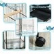 image 4 of PawHut Bird Cage for Budgie Finch Canary Parakeet W/ Stand Tray Black
